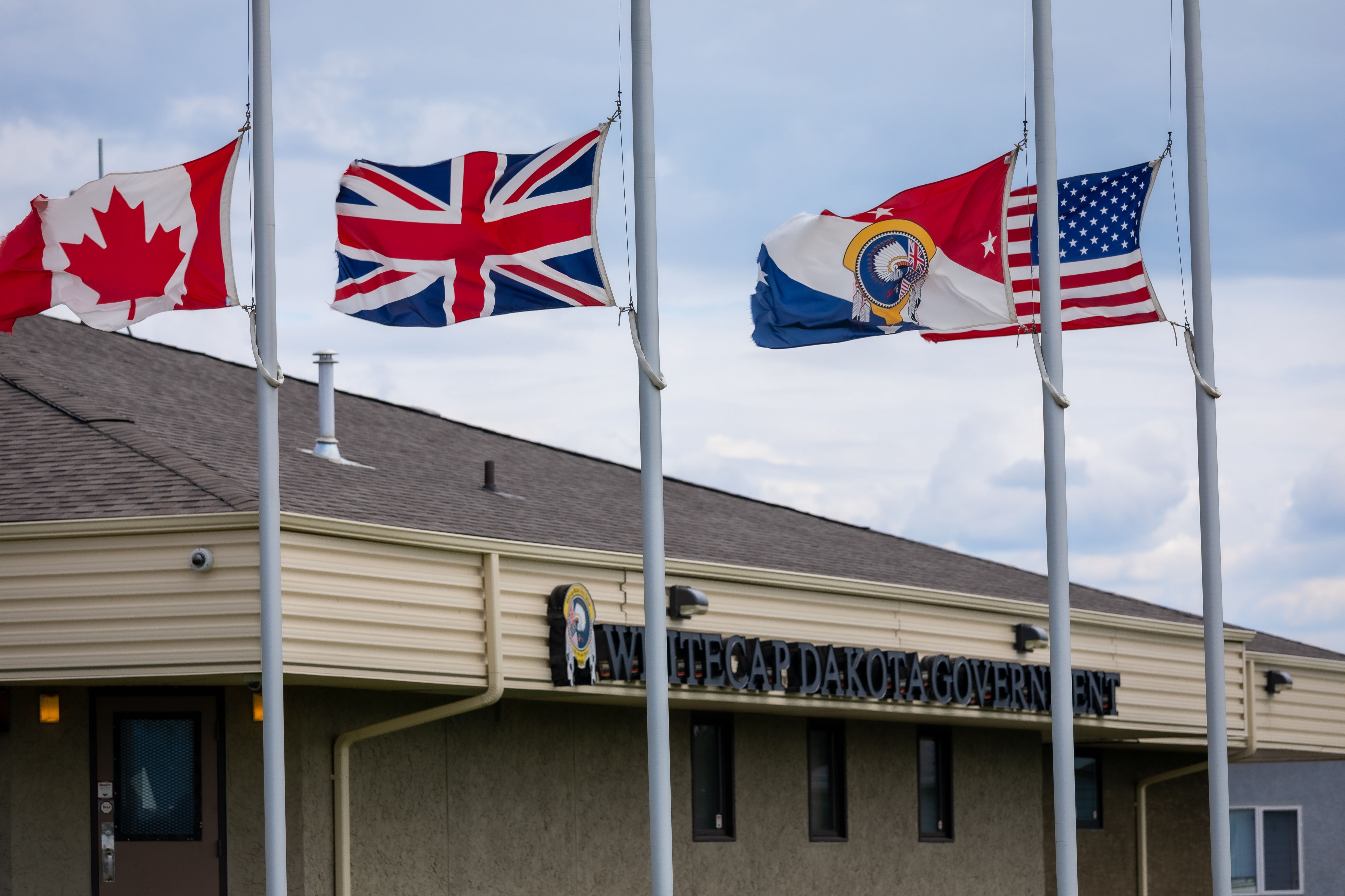 flags flying